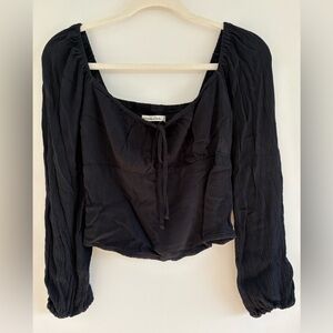 Abercrombie & Fitch Smocked Crop Top